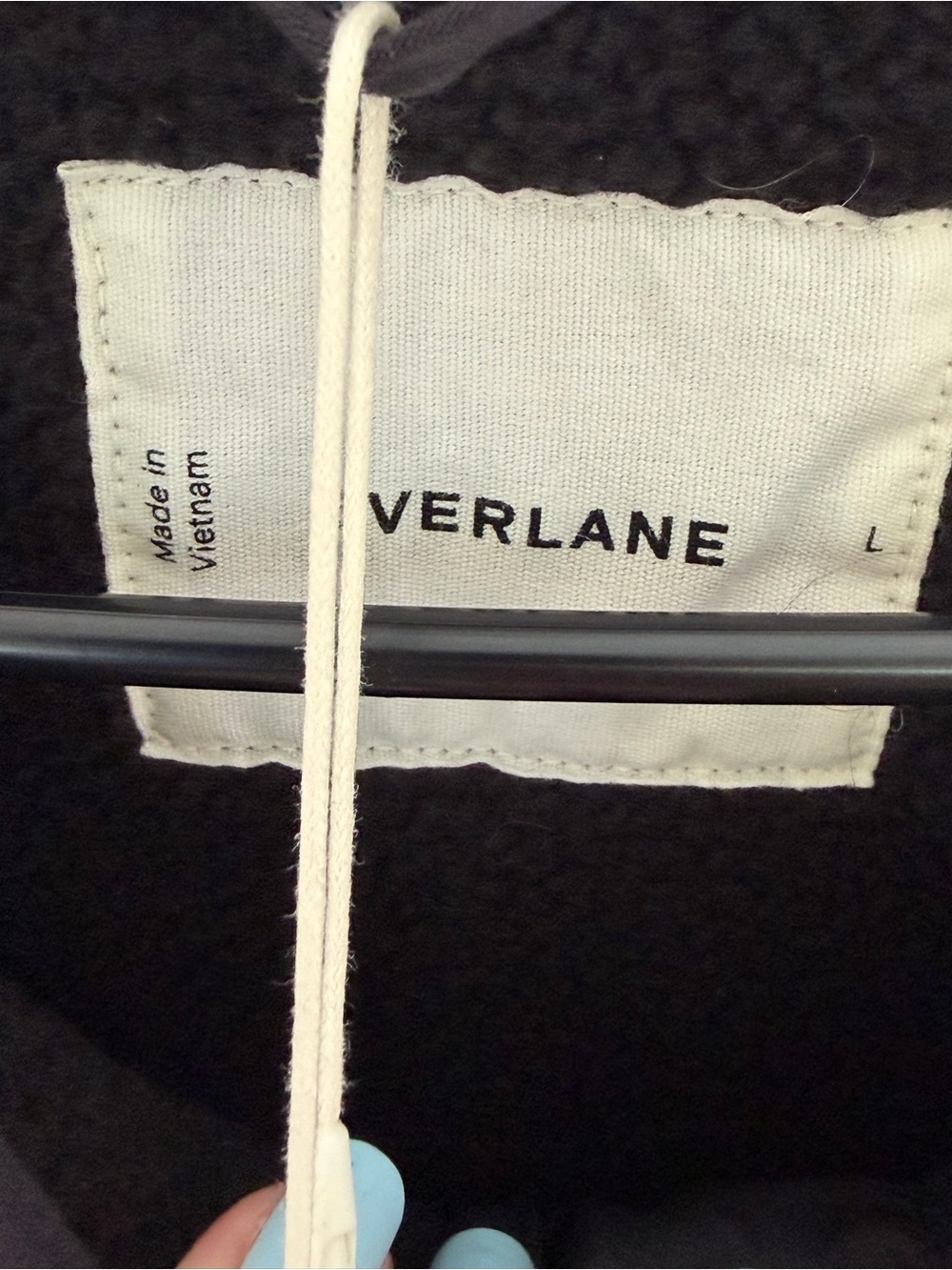 NEW Everlane Black Fleece Teddy Liner Jacket in Size Large - Picture 8 of 12